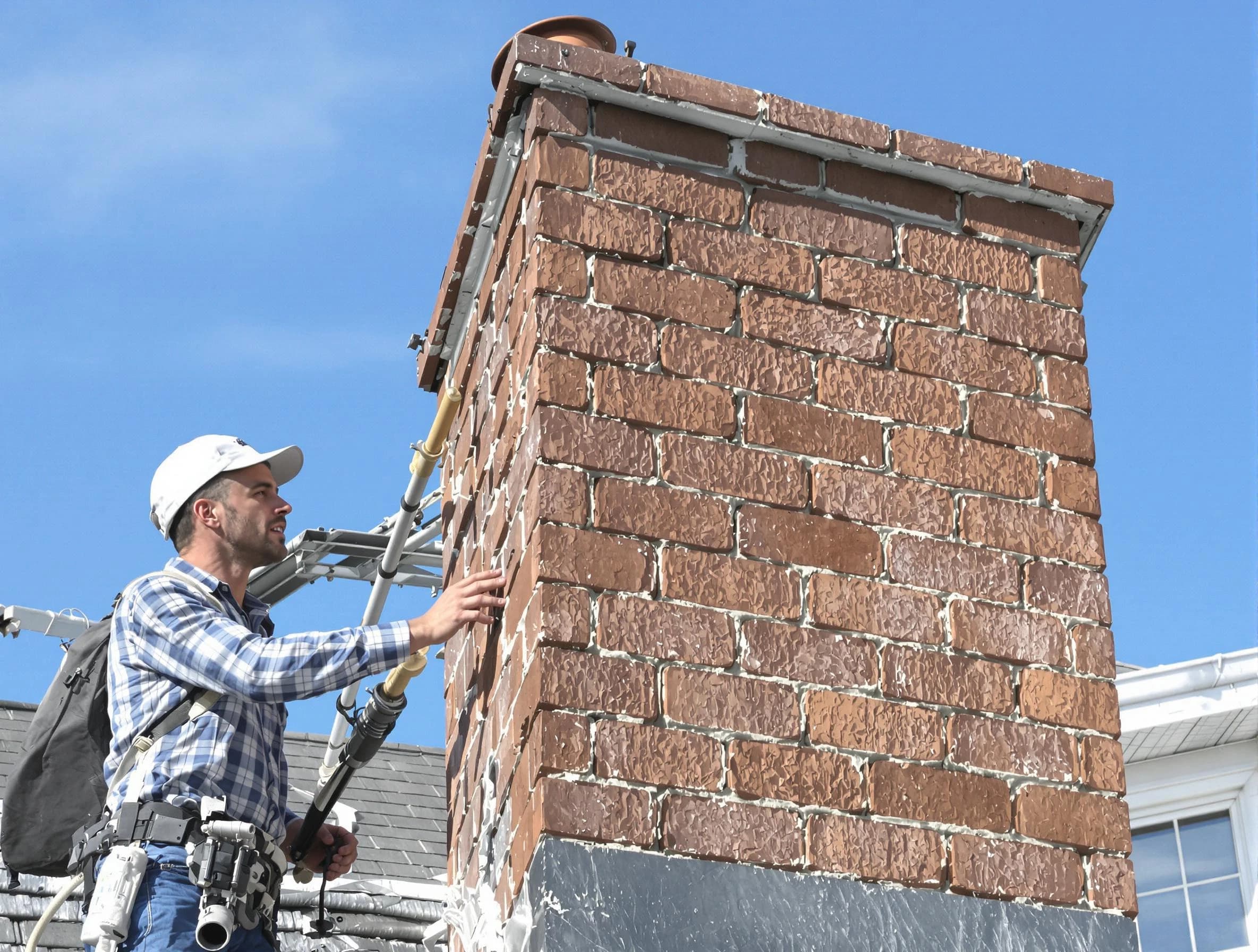 Brickwork for a chimney rebuild by Elizabeth Chimney Sweep in Elizabeth, NJ