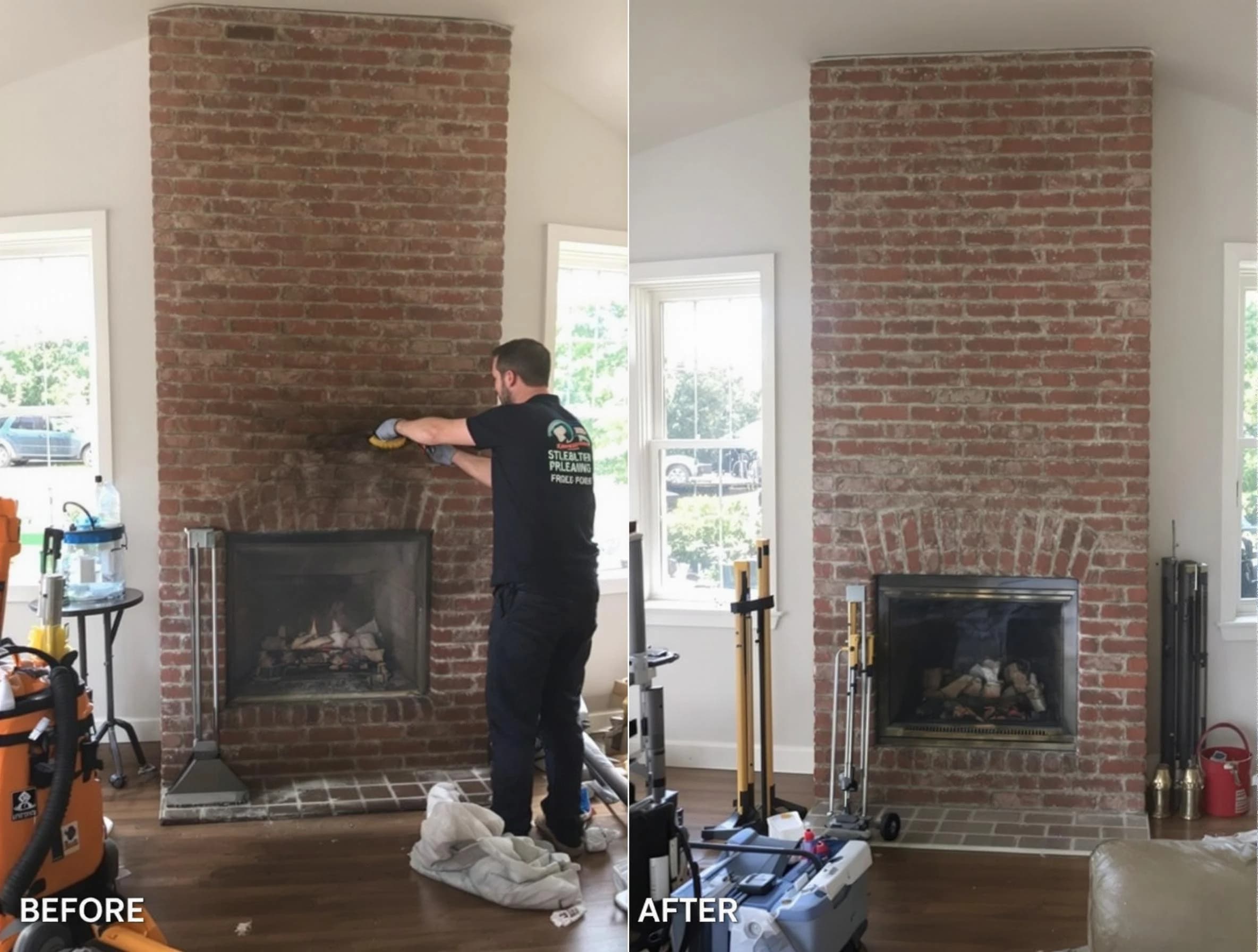 Finished chimney sweeping service by Elizabeth Chimney Sweep in Elizabeth, NJ