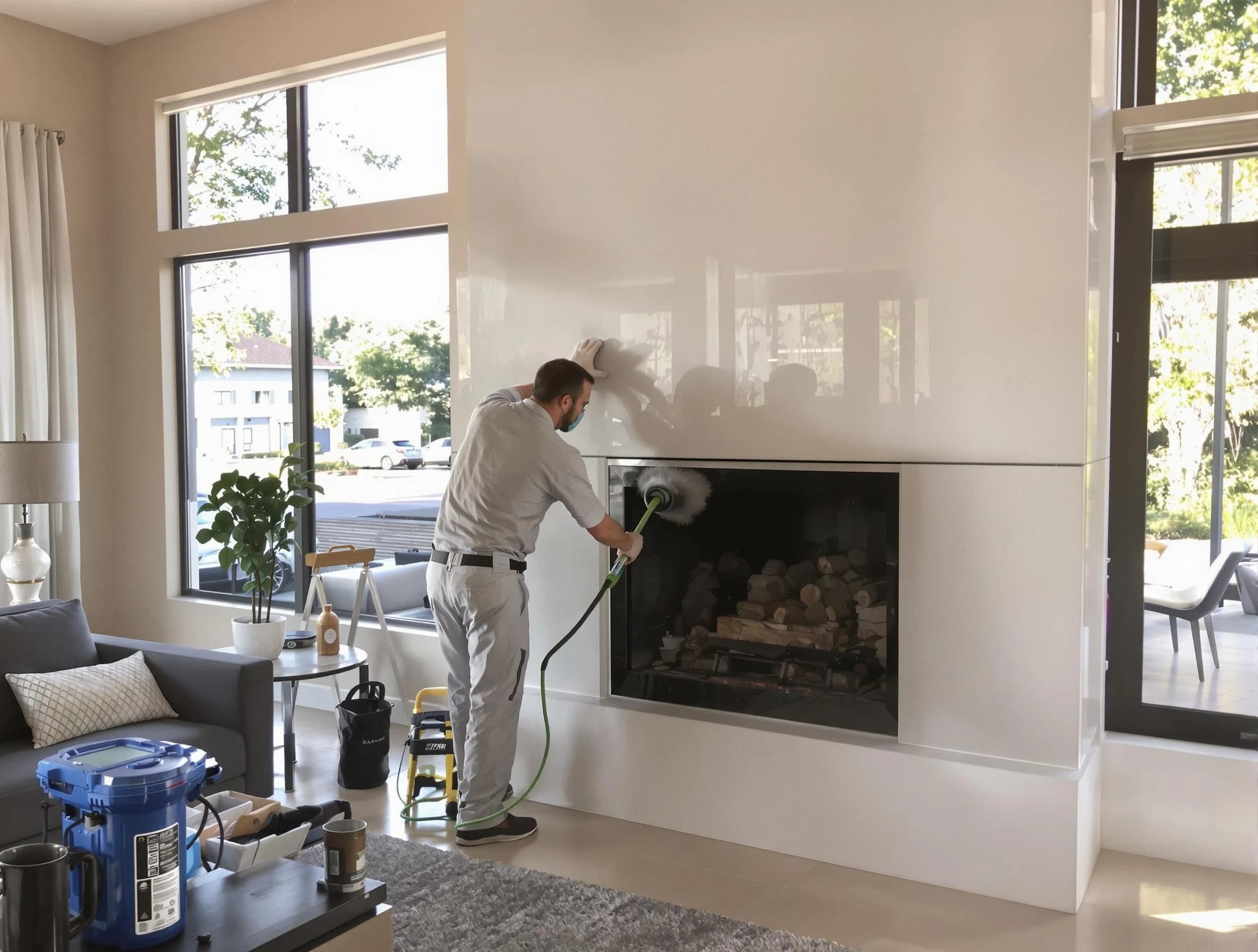 Elizabeth Chimney Sweep performing thorough soot removal in Elizabeth, NJ