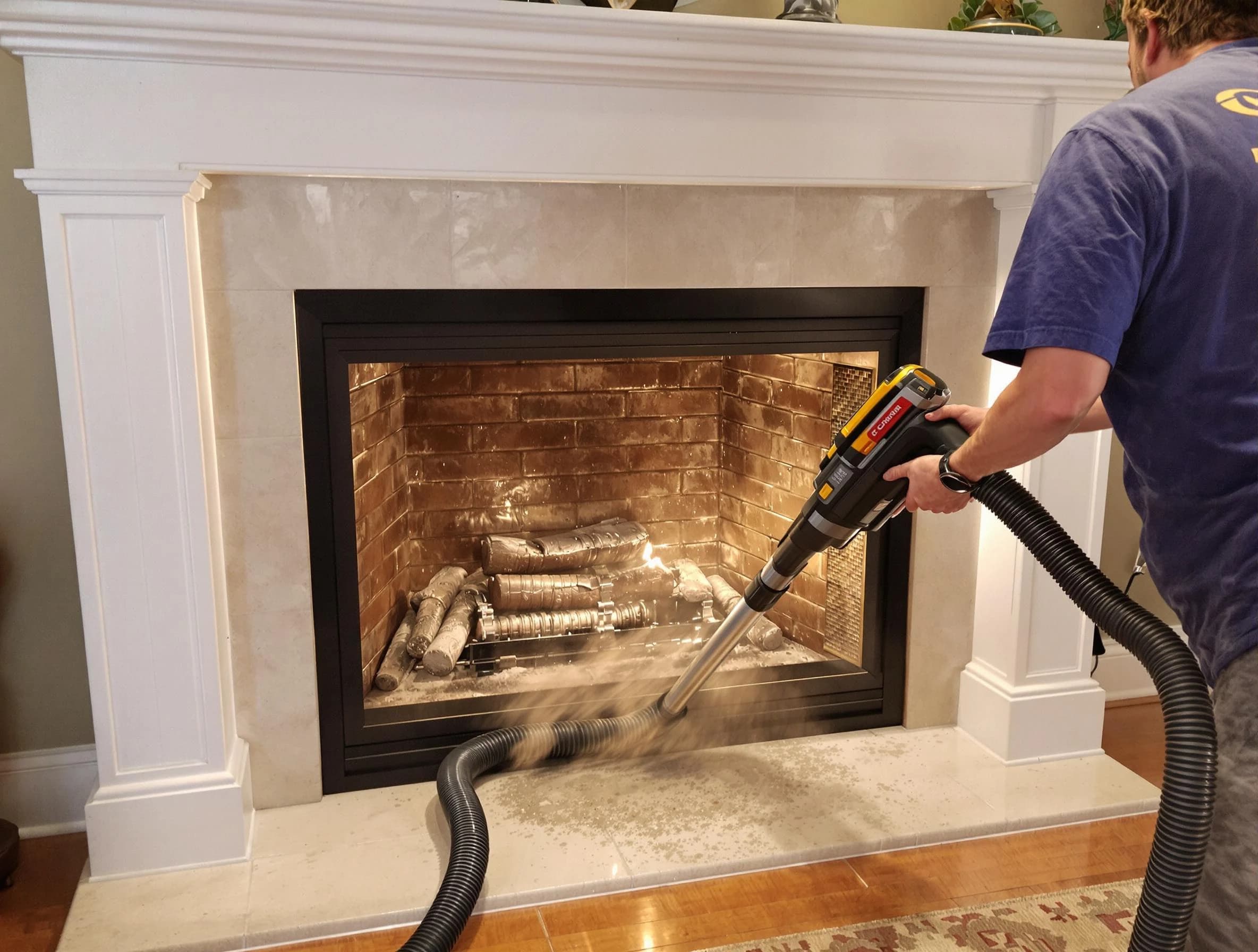 Fireplace cleaning performed by Elizabeth Chimney Sweep in Elizabeth, NJ