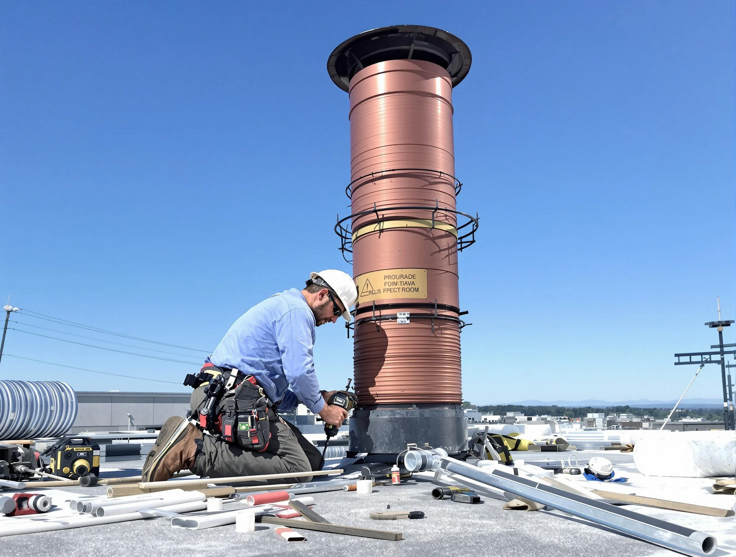 Installed chimney liner by Elizabeth Chimney Sweep in Elizabeth, NJ